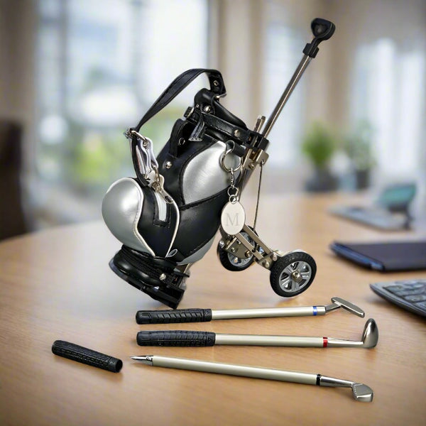 golf club cart pen set and holder