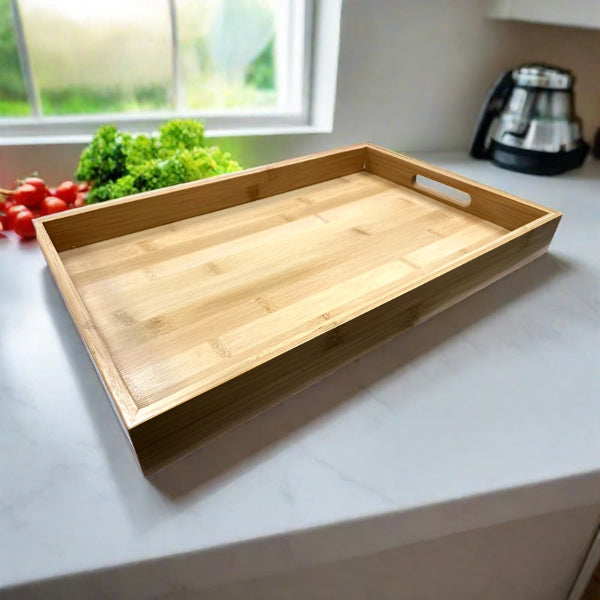 bamboo wooden serving tray