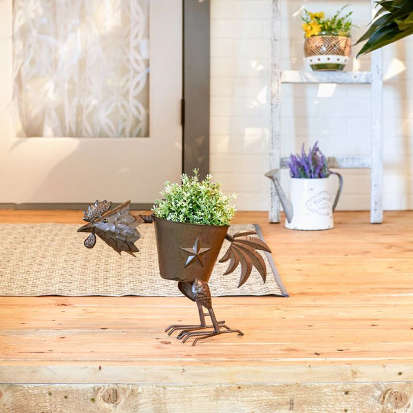 lone star rooster planter