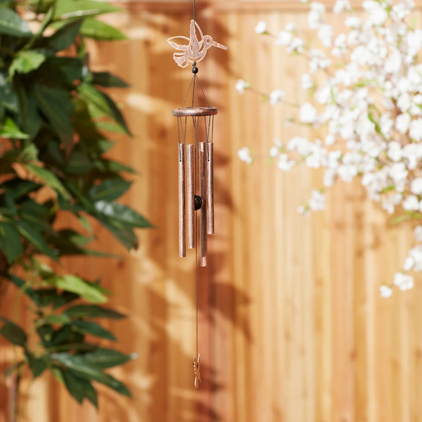 hummingbird silhouette wind chimes