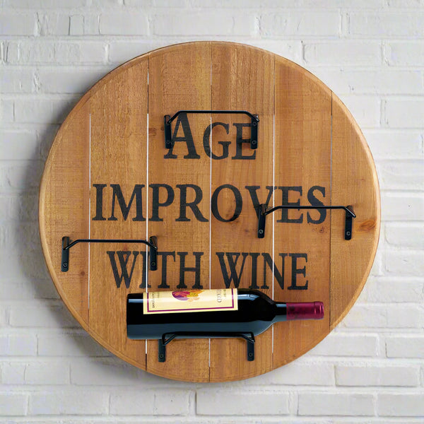 age improves with wine bottle wine rack