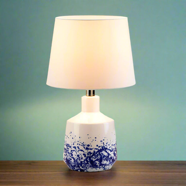 blue splash table lamp