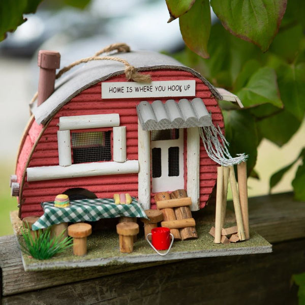 vintage travel trailer bird house