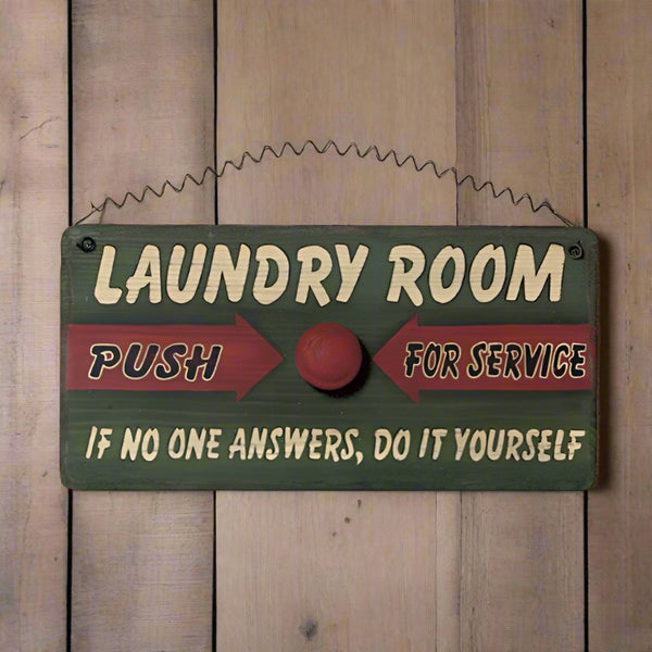 laundry service request sign