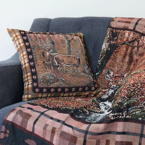 Fall Deer Tapestry Pillows
