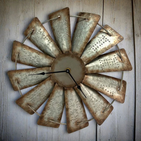 Country Windmill Wall Clock