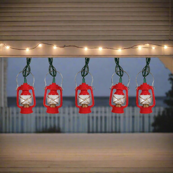 small red lantern led string light set