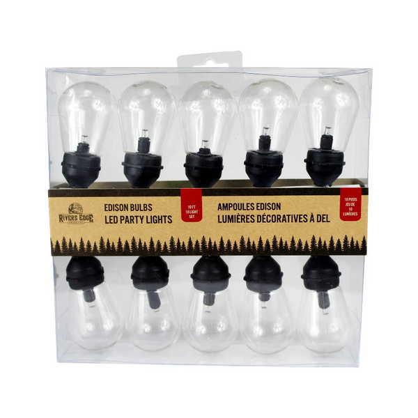 edison bulb 10 led indoor outdoor light set