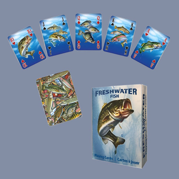 freshwater fishing playing cards