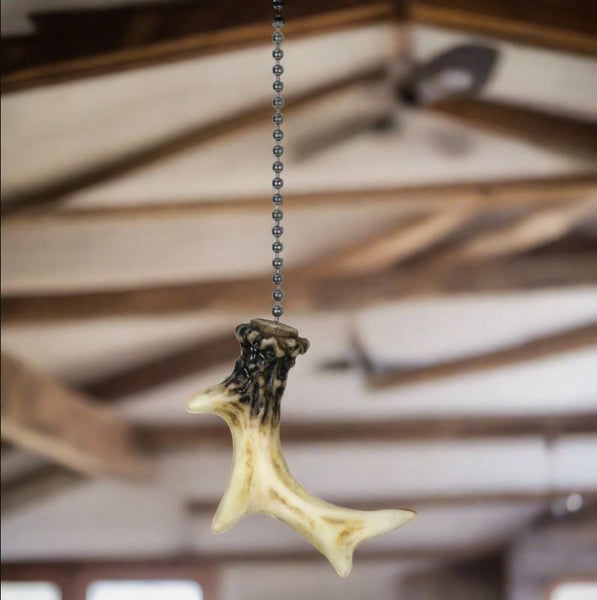 faux antler ceiling fan light pull