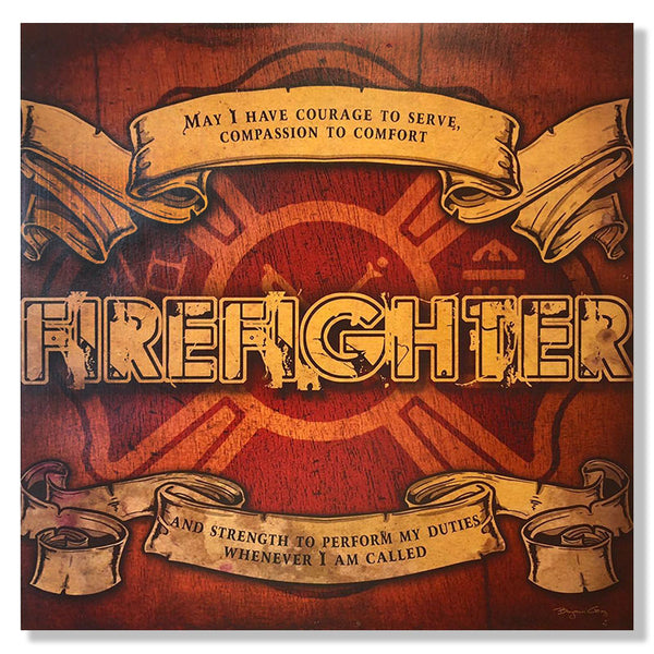 firefighters prayer shadowbox plaque
