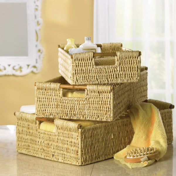 corn husk nesting baskets set of 3