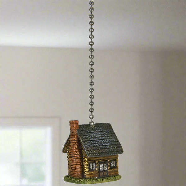 mini log cabin ceiling fan light pull