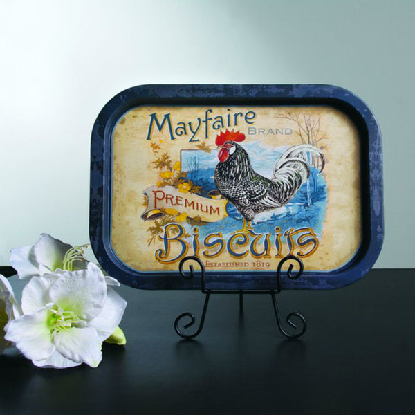 french country farmhouse rooster serving tray