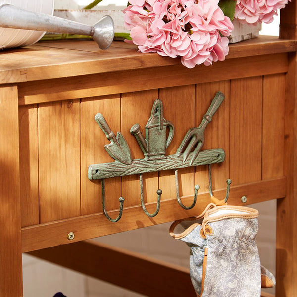 gardening tools cast iron wall hooks