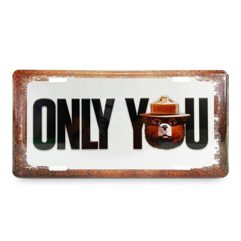 Only You (Can Prevent Wildfires) Smokey The Bear Vanity License Plate