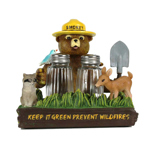 smokey the bear friends and nature salt and pepper shakers
