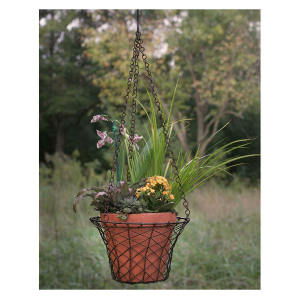 round mesh basket planters