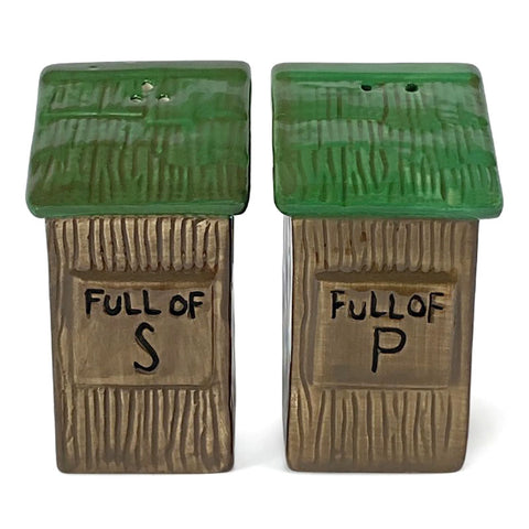 Outhouse Ceramic Salt & Pepper Shakers