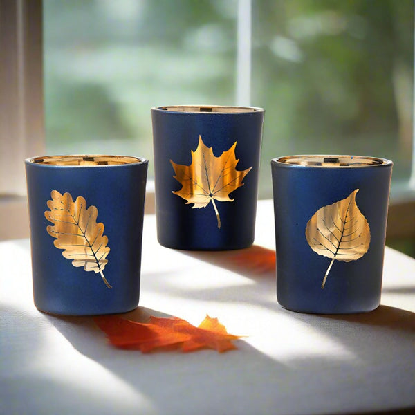fall leaves votive candle holders