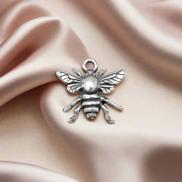 sterling silver bee-utiful bee charm pendant