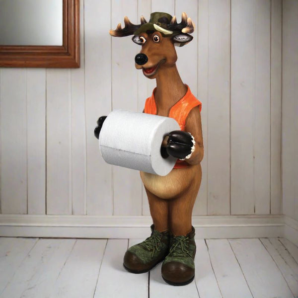 standing deer toilet tissue holder