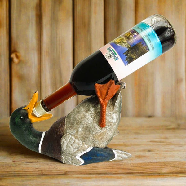 mallard duck wine bottle holder