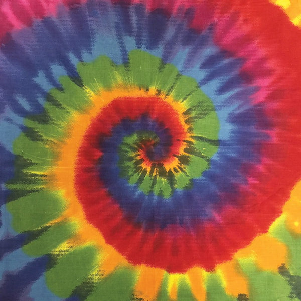 rainbow tie dyed bandana scarf