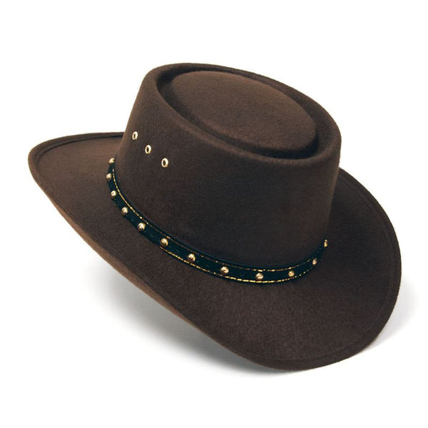 Brown Felt Finish Western Gambler Hat BFF-32BR | Buffalo  display picture 3