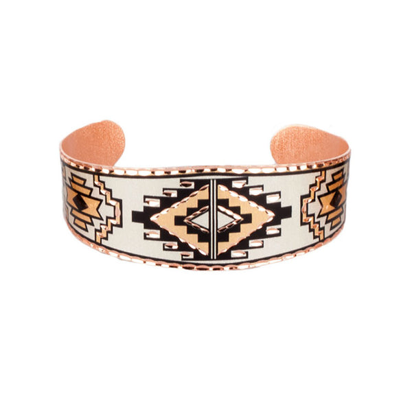 aztec copper cuff bracelet