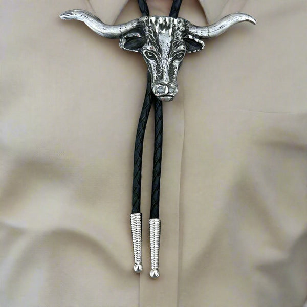 longhorn steer bolo tie