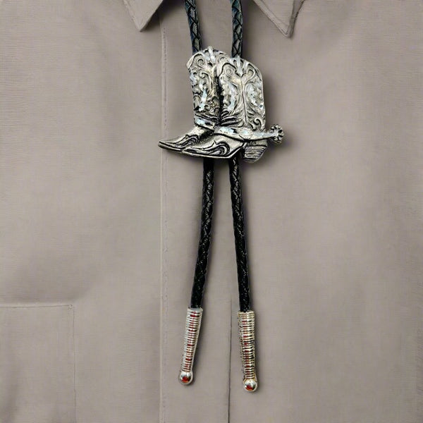 fancy cowboy boots bolo tie