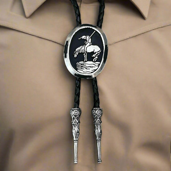 end of the trail indian bolo tie