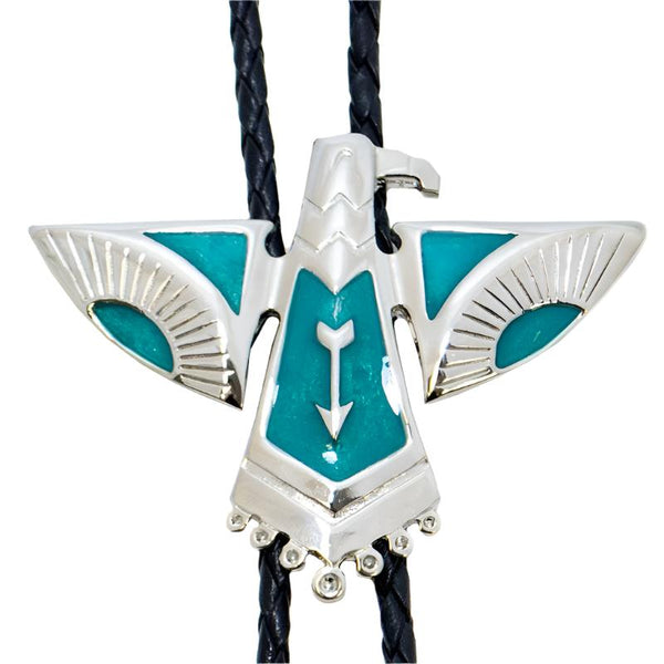 Blue Composite Turquoise Sterling Silver Bird Ring - CTB831