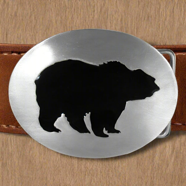 bear silhouette belt buckle