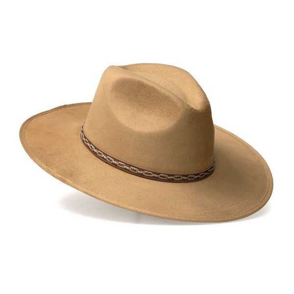 Camel Pinch Front Flat Brim Western Hat CL-86 | Buffalo Trader Online