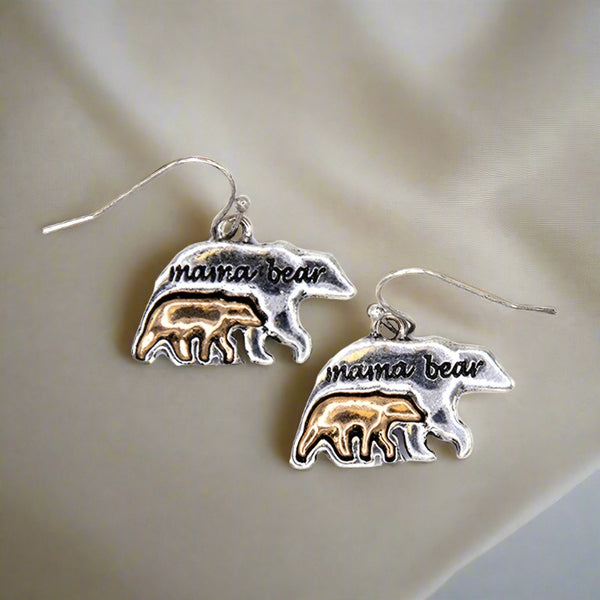 mama bear french wire earrings