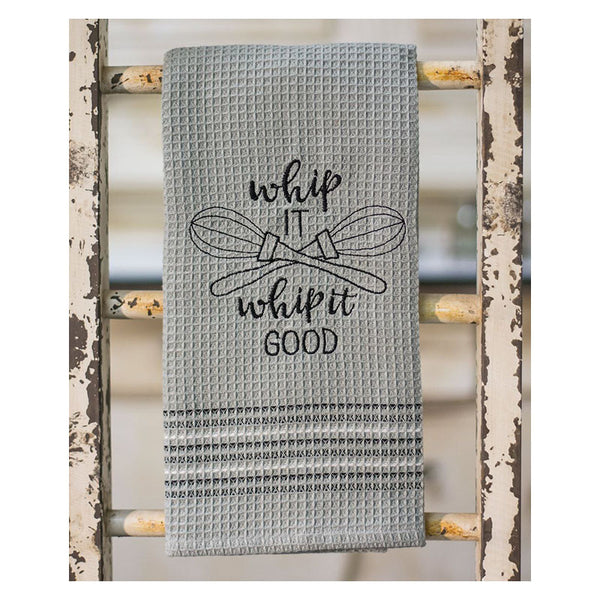 whip it good kitchen tea towel