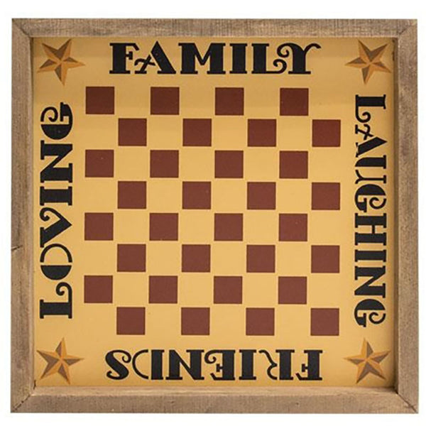 family checkerboard checkers game