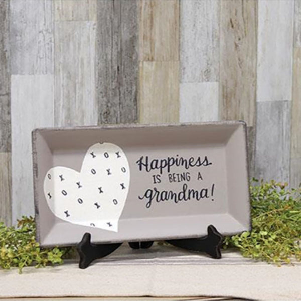 happiness is being a grandma rectangle tray