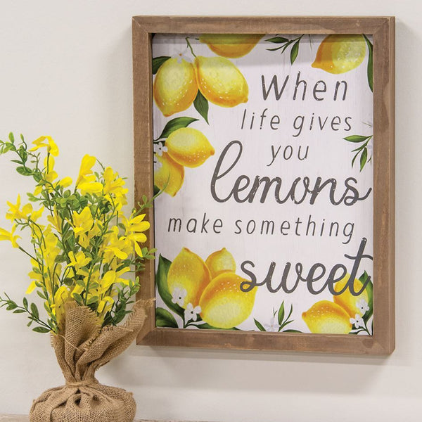 when life gives your lemons framed sign