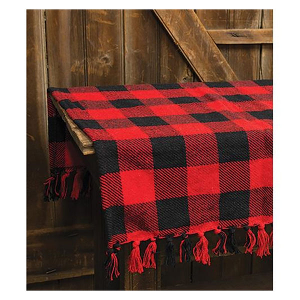 red and black buffalo checks tablecloth 36x36