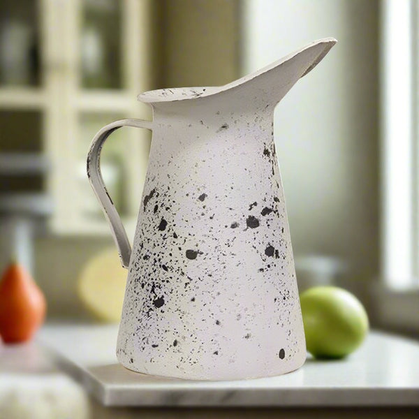 vintage white pitcher