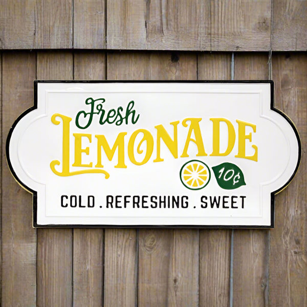 fresh lemonade vintage enamel sign