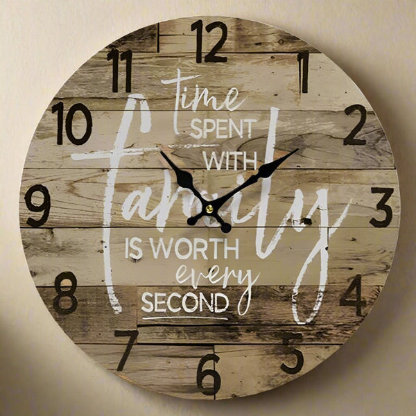 time with family wall clock