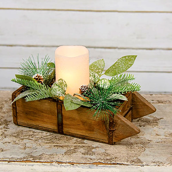 reclaimed wooden single brick mold container
