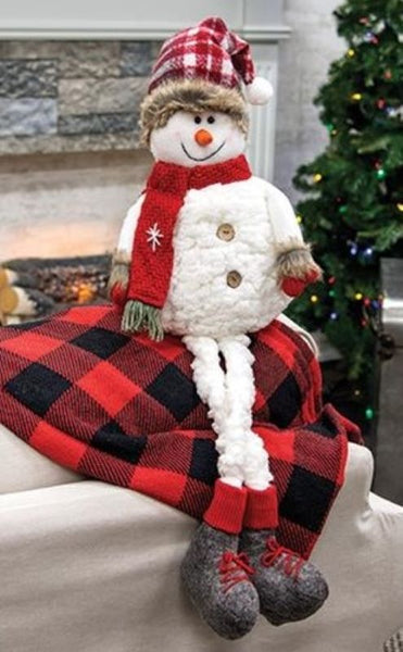 dangle legs plush snowman character