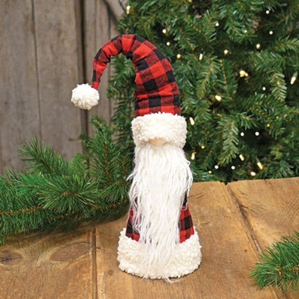 red and black buffalo check tree topper