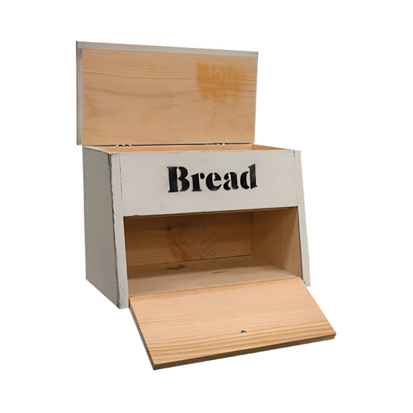 Wooden Two Compartment Bread Box GDW04 | Buffalo Trader Online