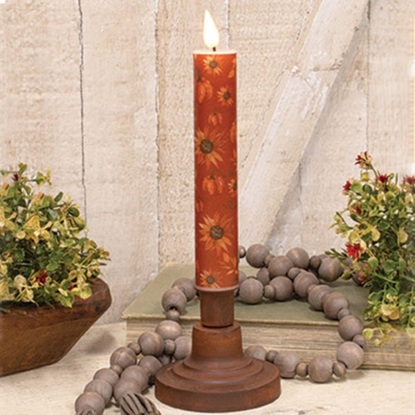 shades of autumn led 8 inch taper candle